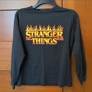 Stranger Things Zara Netflix Black Long Sleeve Top Kids/Youth
